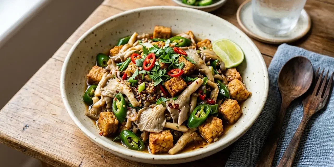 Resep Jamur Tiram Tumis Tempe dan Cabai Hijau yang Praktis dan Gurih