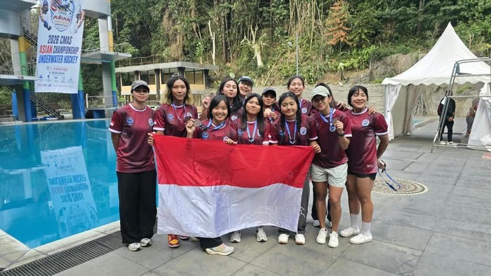 Atlet Indonesia raih dua medali di Kejuaraan Asia Hoki Bawah Air CMAS 2026.